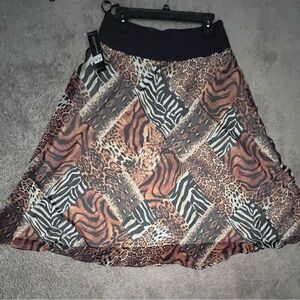 🆕 Jones New York Animal Print A-Line Knee-Length Skirt